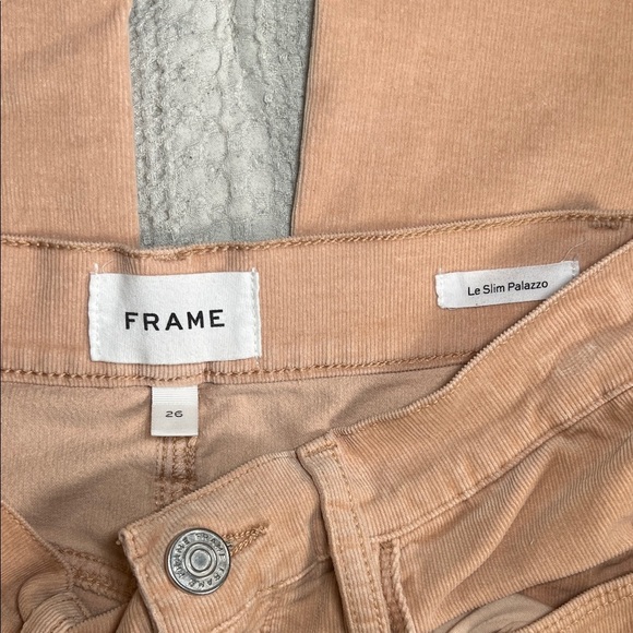 Frame Denim women’s Light blush Corduroy Pants le slim palazzo size 26 - Picture 4 of 10